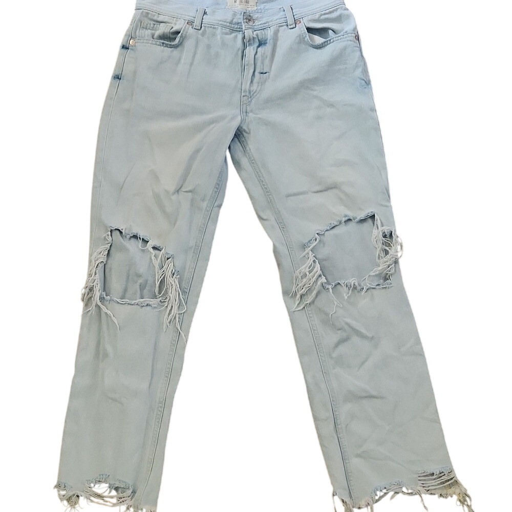 We The Free‎ Maggie Midrise Boho Grunge Baddie Edgy Jeans Size 28 Light Crop